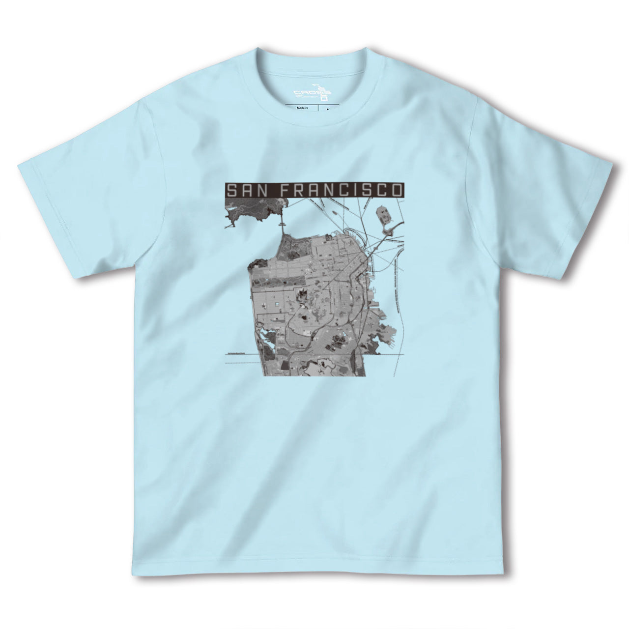 【サンフランシスコ(アメリカ)】地図柄ヘビーウェイトTシャツ