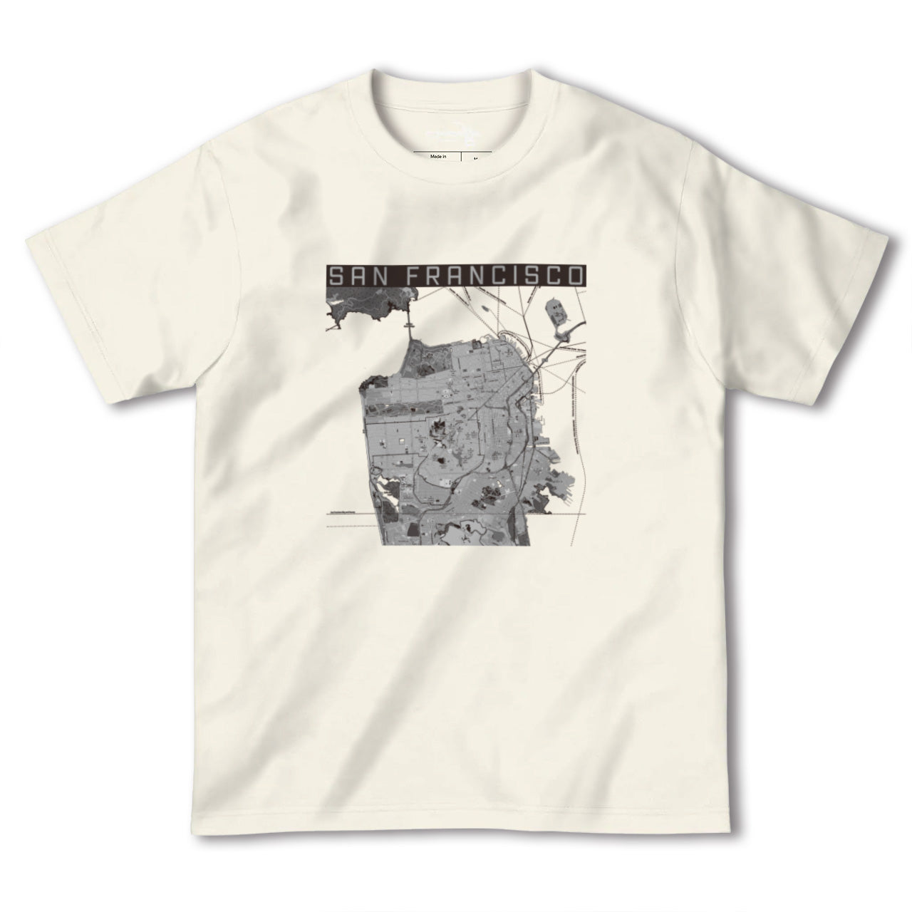 【サンフランシスコ(アメリカ)】地図柄ヘビーウェイトTシャツ