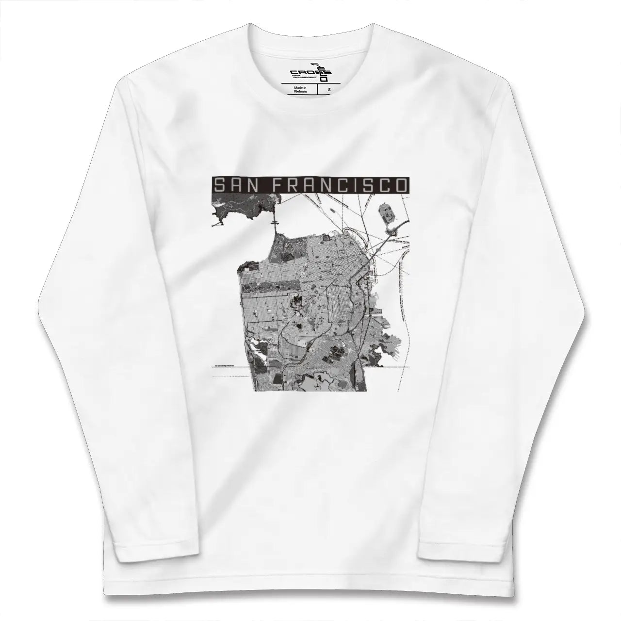 【サンフランシスコ(アメリカ)】地図柄ロングスリーブTシャツ
