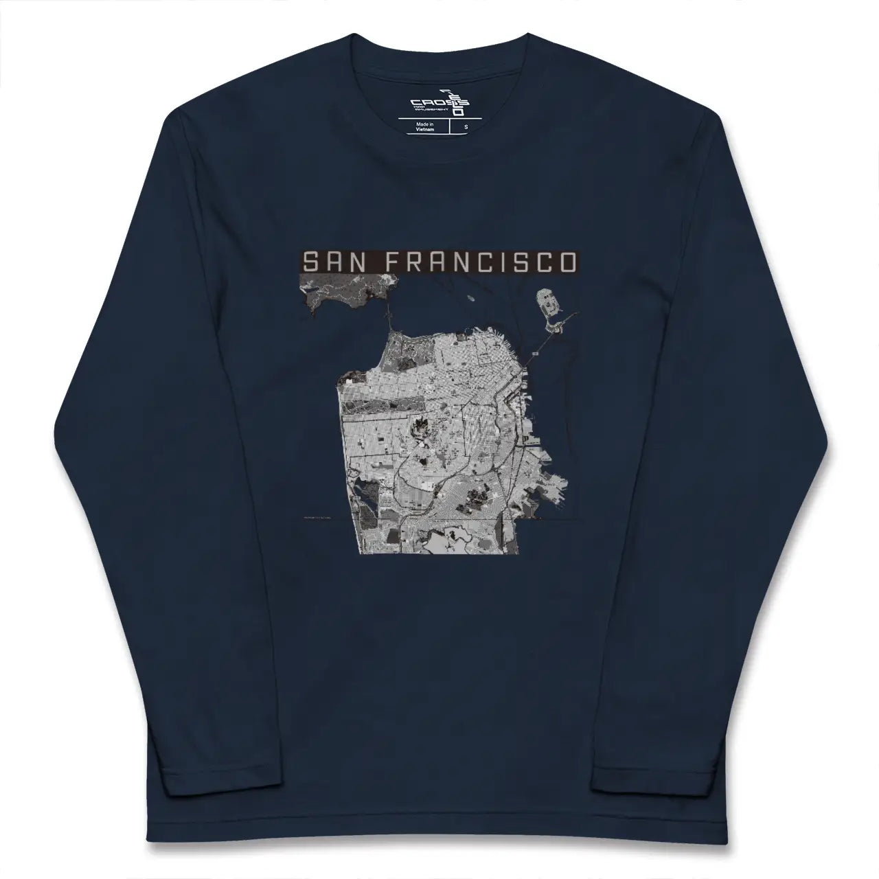【サンフランシスコ(アメリカ)】地図柄ロングスリーブTシャツ