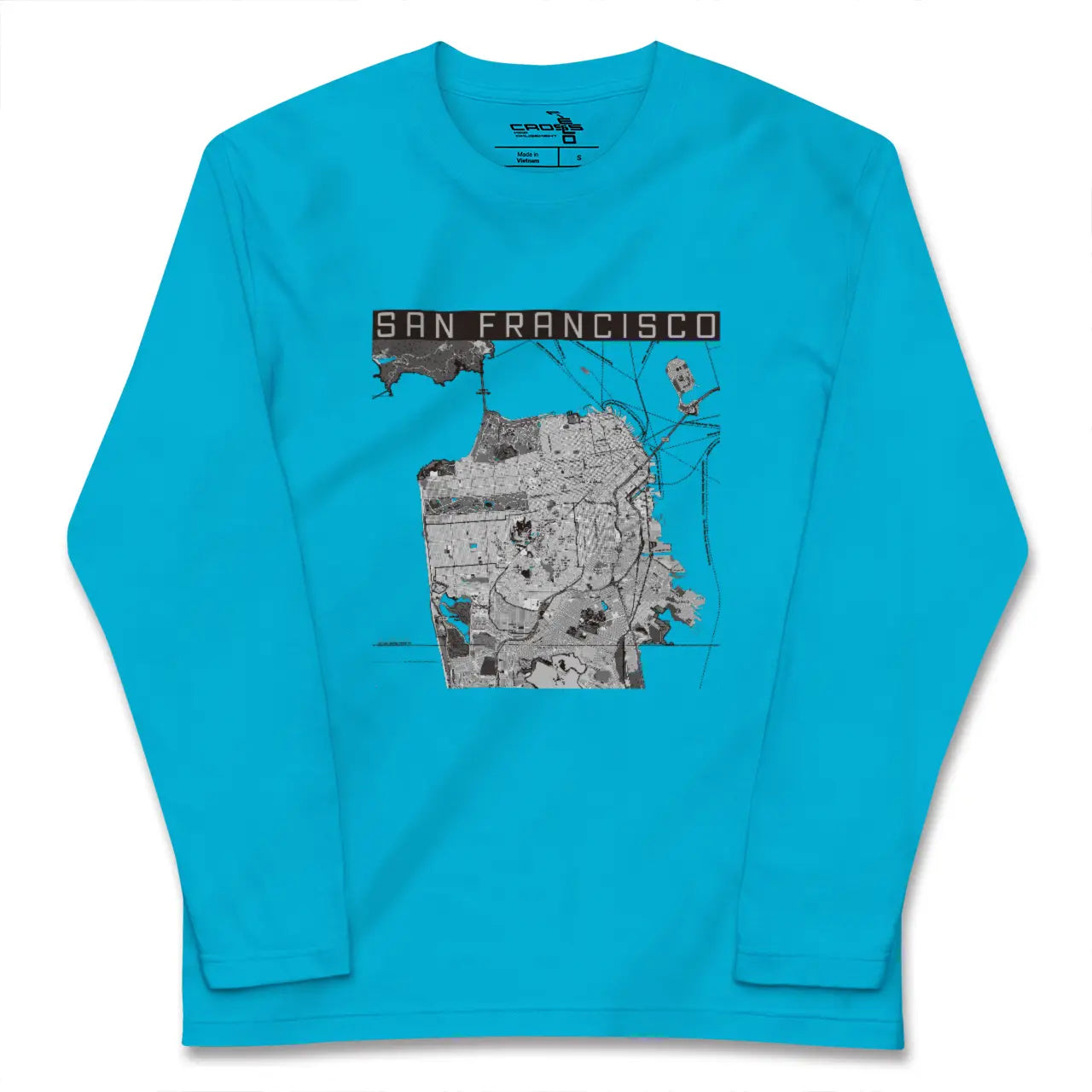 【サンフランシスコ(アメリカ)】地図柄ロングスリーブTシャツ