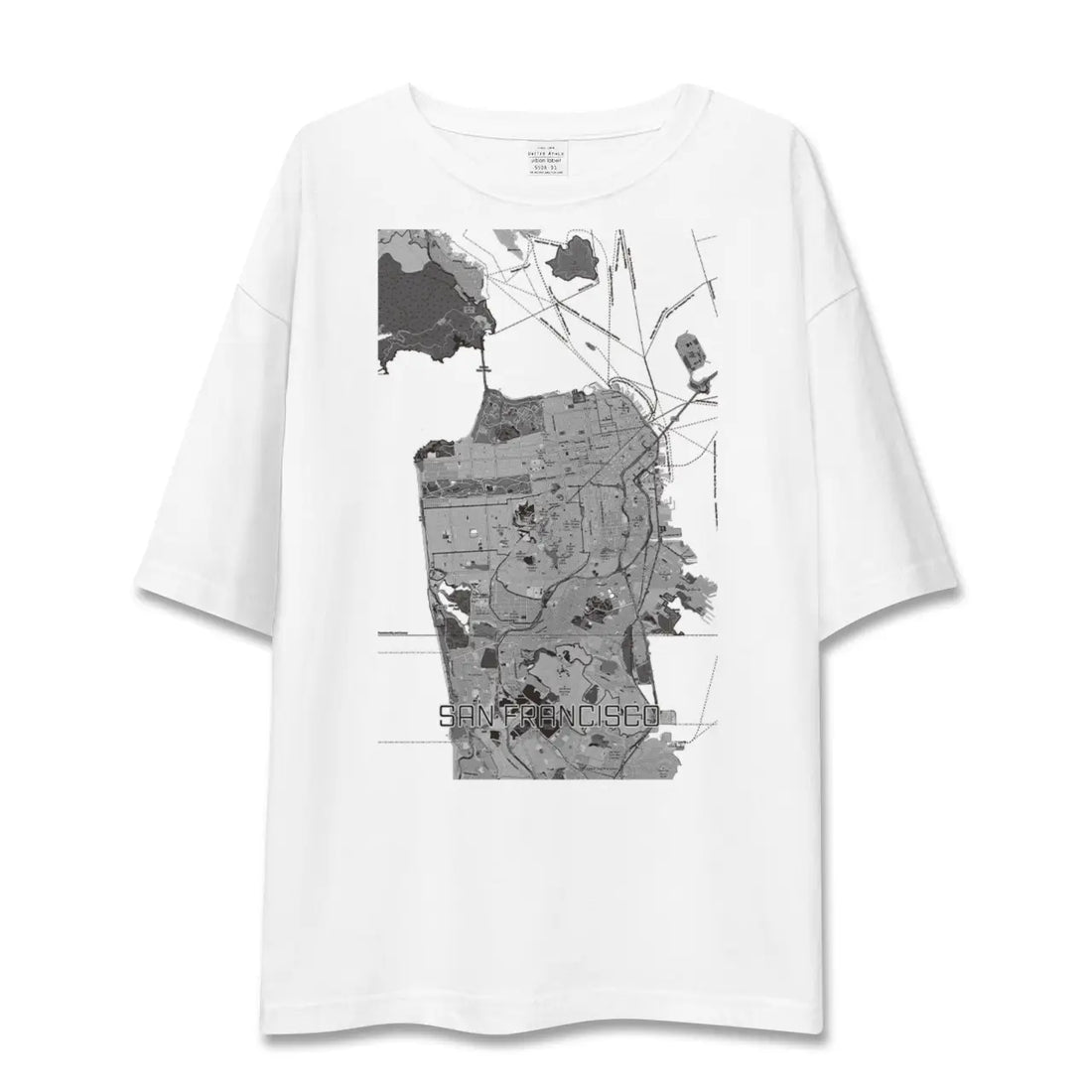【サンフランシスコ(アメリカ)】地図柄ビッグシルエットTシャツ
