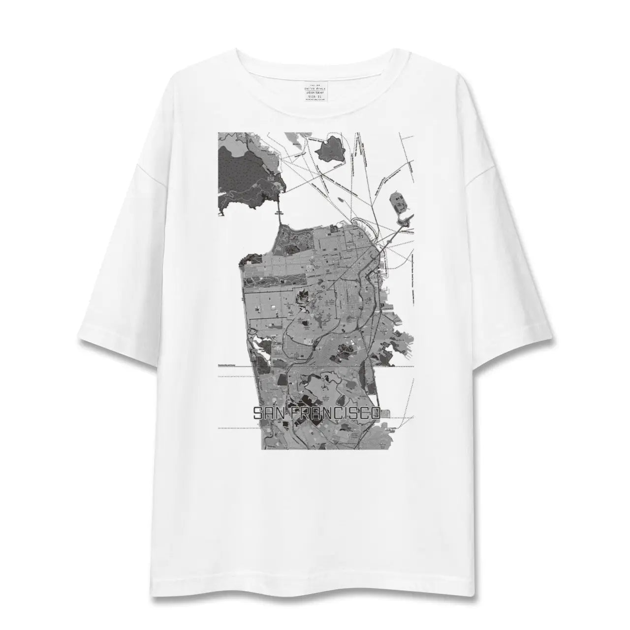 【サンフランシスコ(アメリカ)】地図柄ビッグシルエットTシャツ