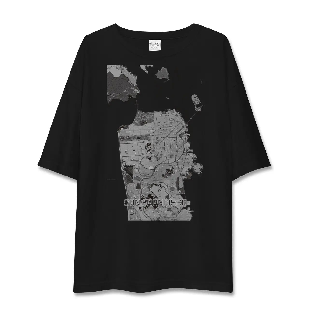【サンフランシスコ(アメリカ)】地図柄ビッグシルエットTシャツ