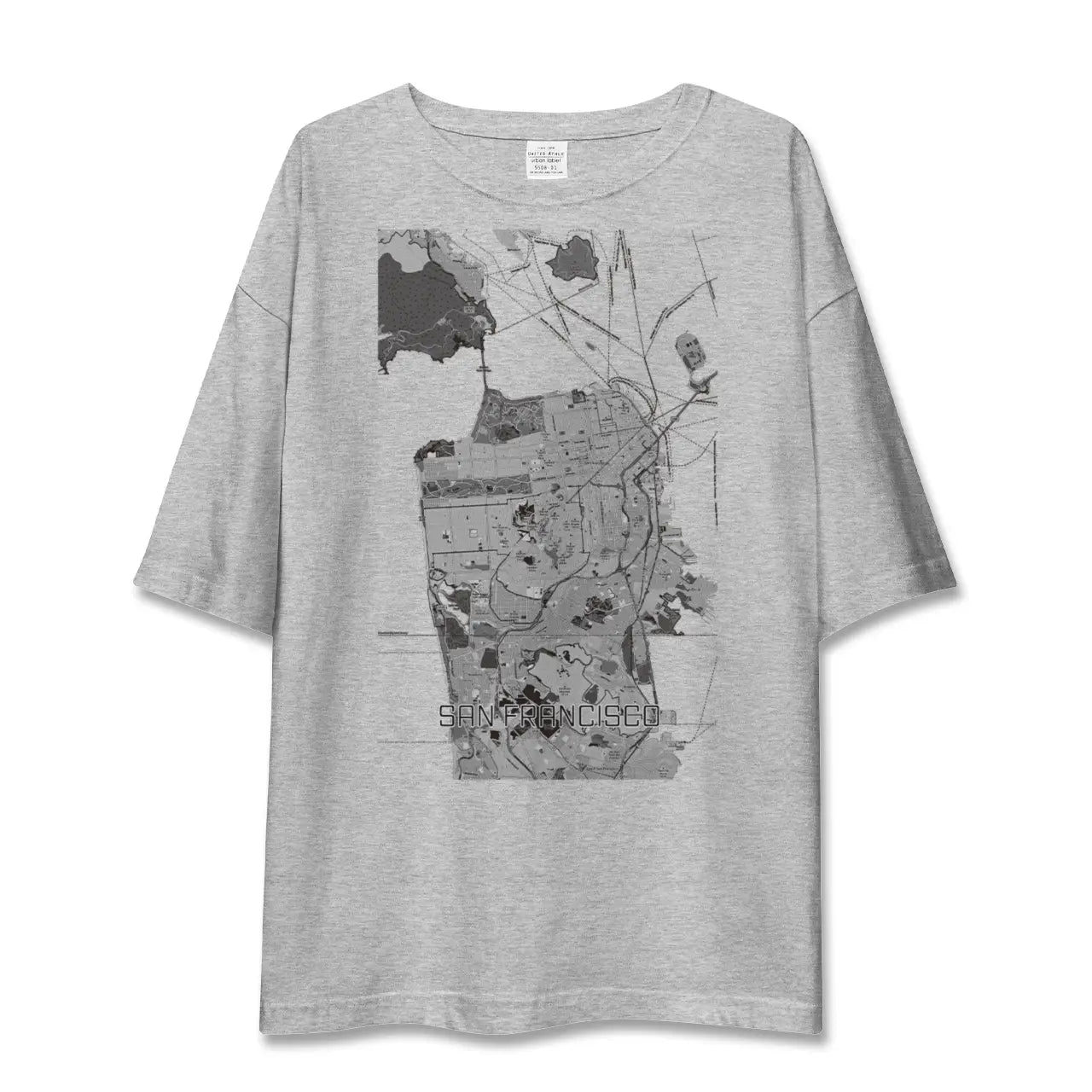 【サンフランシスコ(アメリカ)】地図柄ビッグシルエットTシャツ