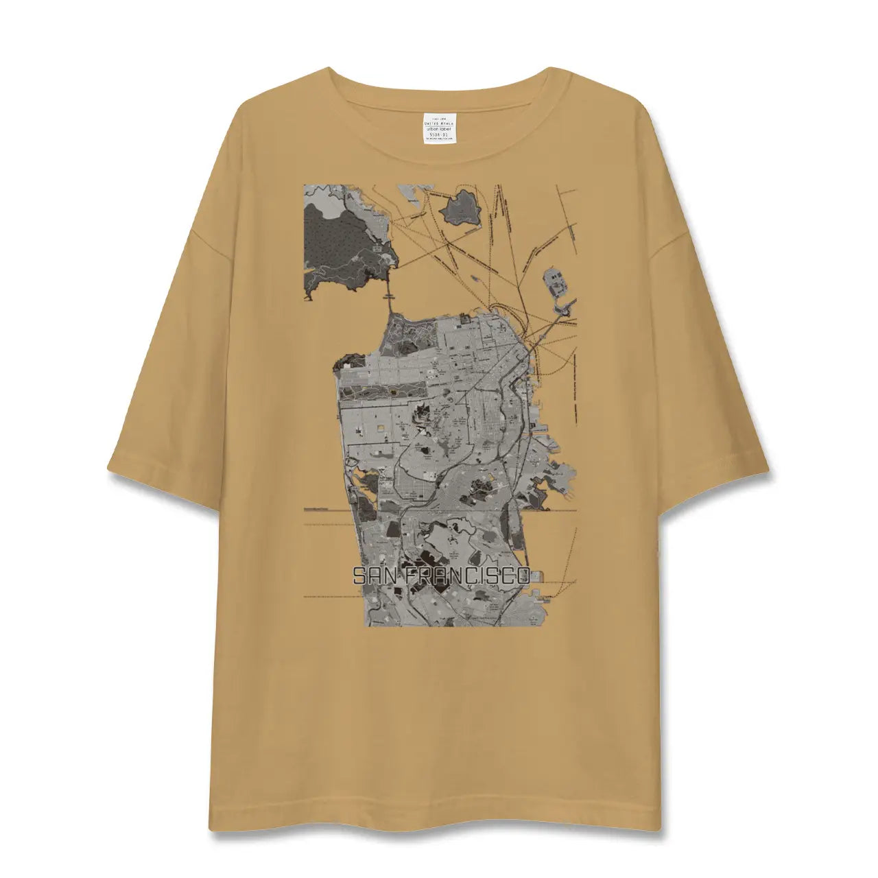 【サンフランシスコ(アメリカ)】地図柄ビッグシルエットTシャツ