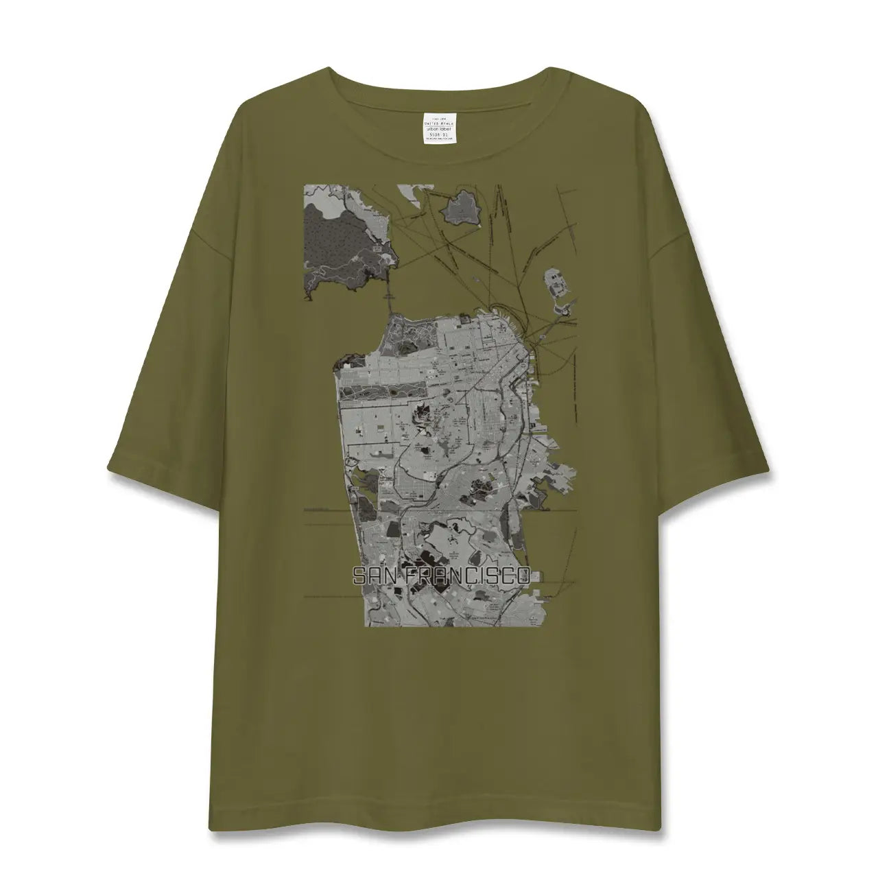 【サンフランシスコ(アメリカ)】地図柄ビッグシルエットTシャツ