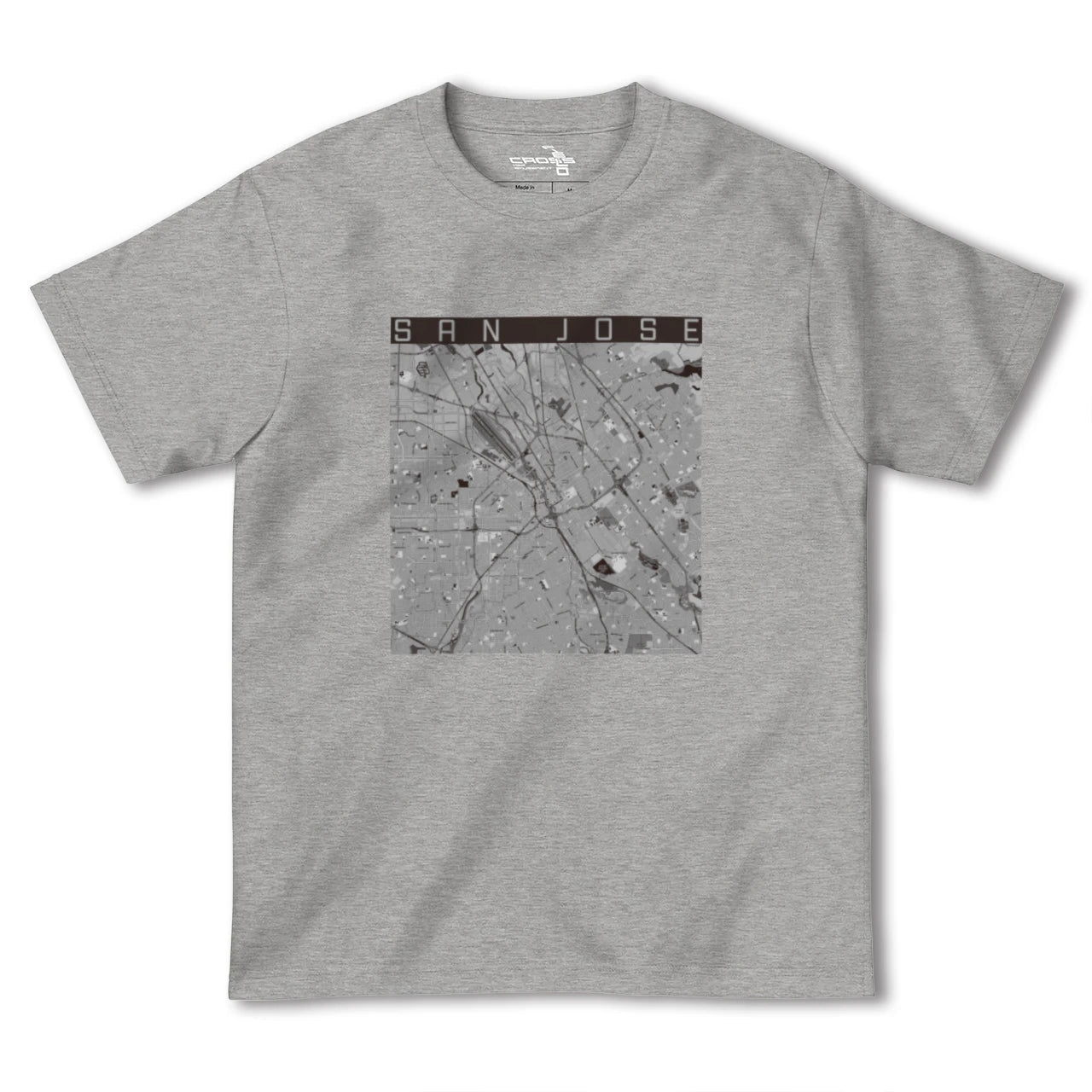 【サンノゼ(アメリカ)】地図柄ヘビーウェイトTシャツ