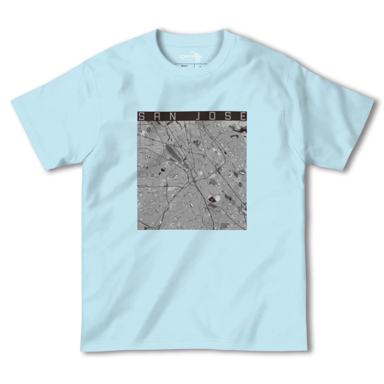 【サンノゼ(アメリカ)】地図柄ヘビーウェイトTシャツ