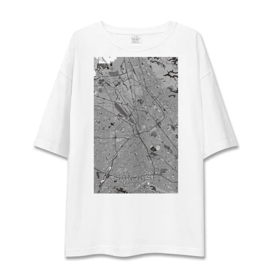 【サンノゼ(アメリカ)】地図柄ビッグシルエットTシャツ