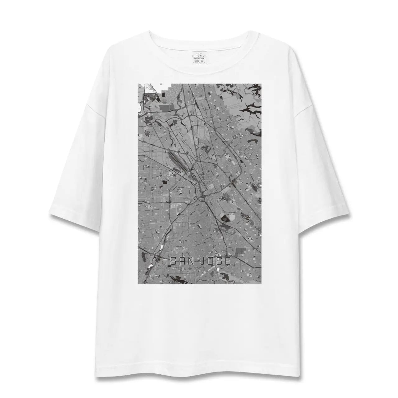 【サンノゼ(アメリカ)】地図柄ビッグシルエットTシャツ