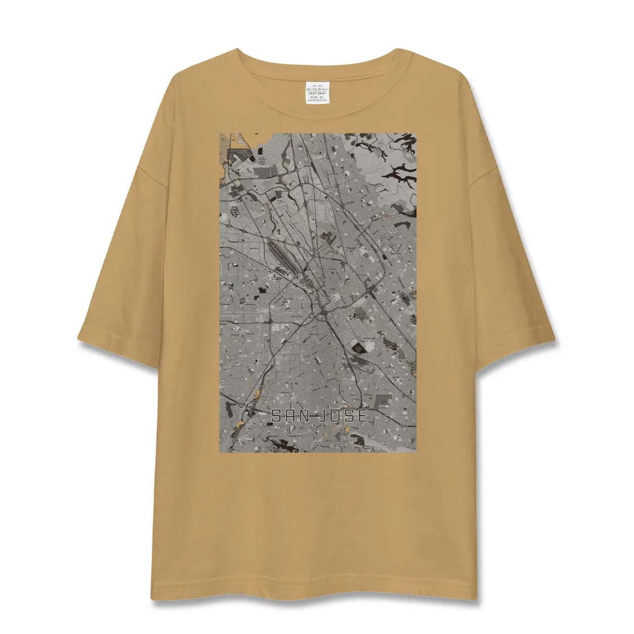 【サンノゼ(アメリカ)】地図柄ビッグシルエットTシャツ