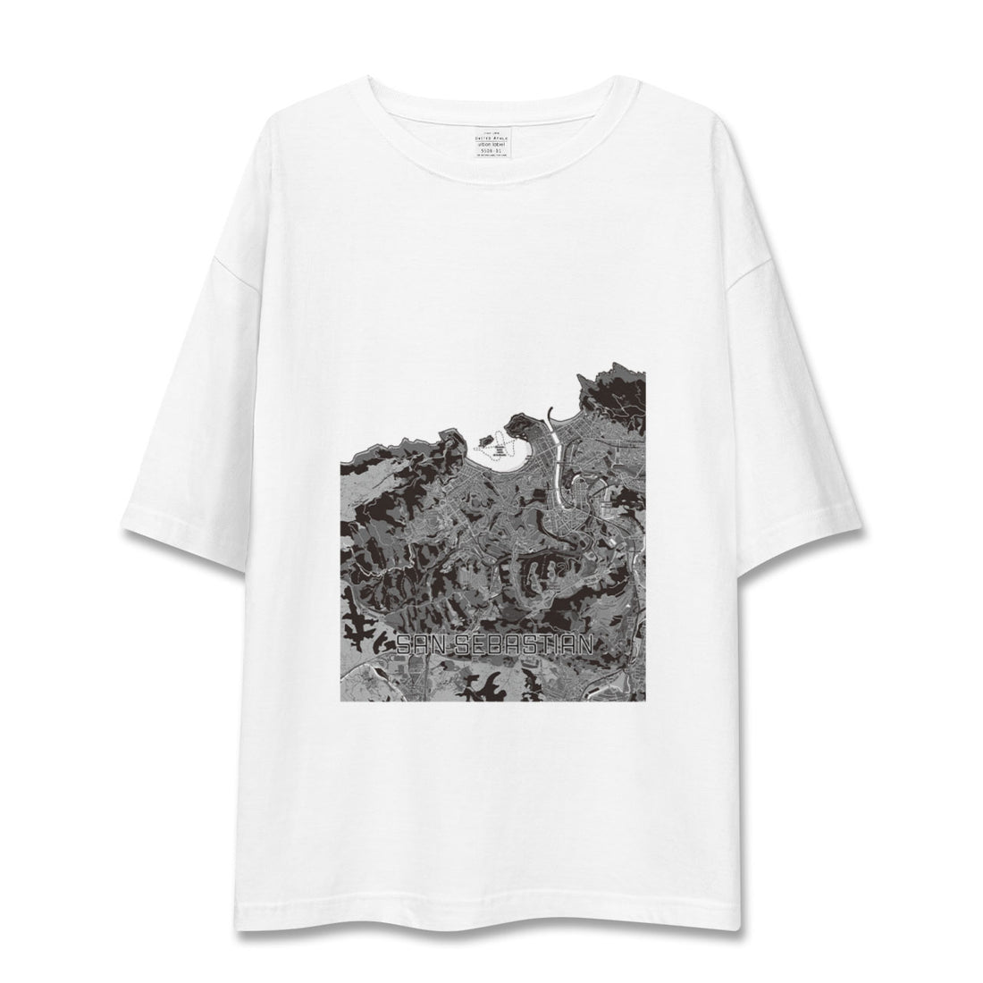 【サン・セバスティアン(スペイン)】地図柄ビッグシルエットTシャツ