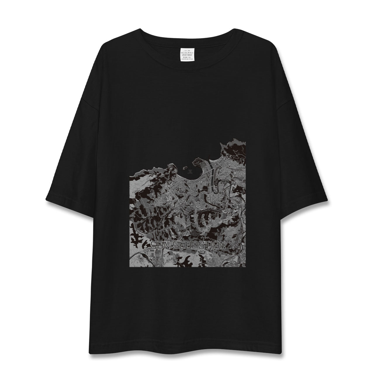 【サン・セバスティアン(スペイン)】地図柄ビッグシルエットTシャツ