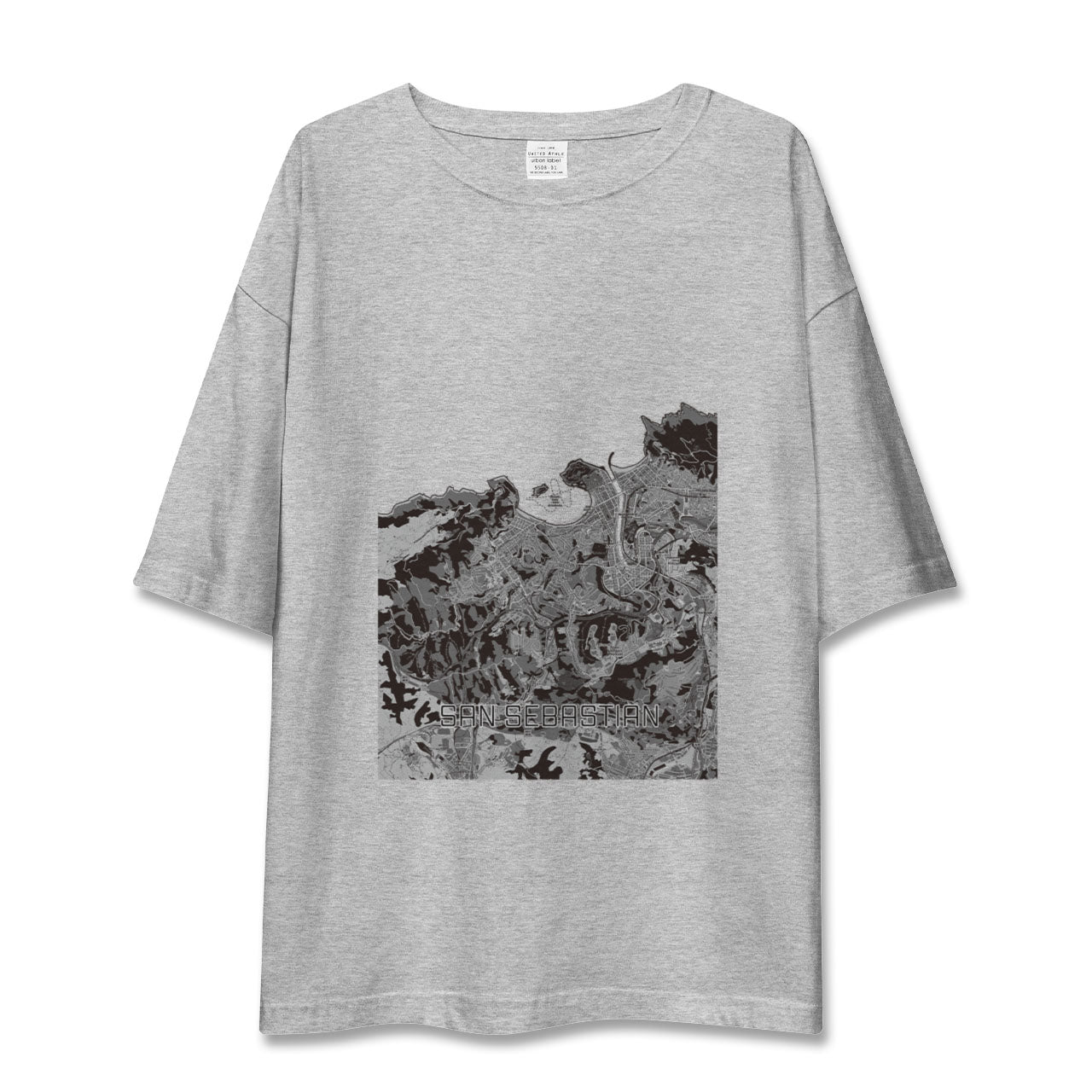 【サン・セバスティアン(スペイン)】地図柄ビッグシルエットTシャツ
