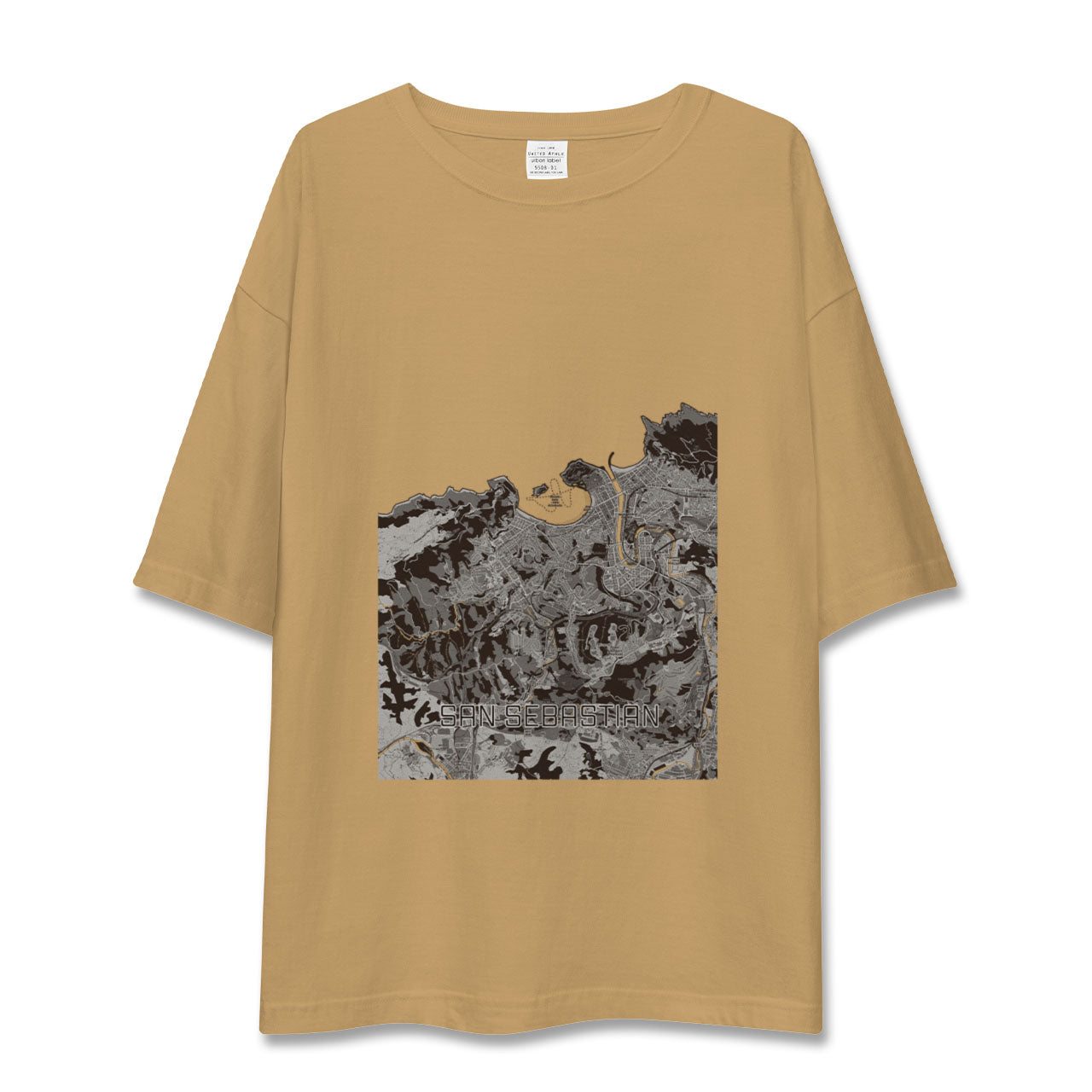 【サン・セバスティアン(スペイン)】地図柄ビッグシルエットTシャツ