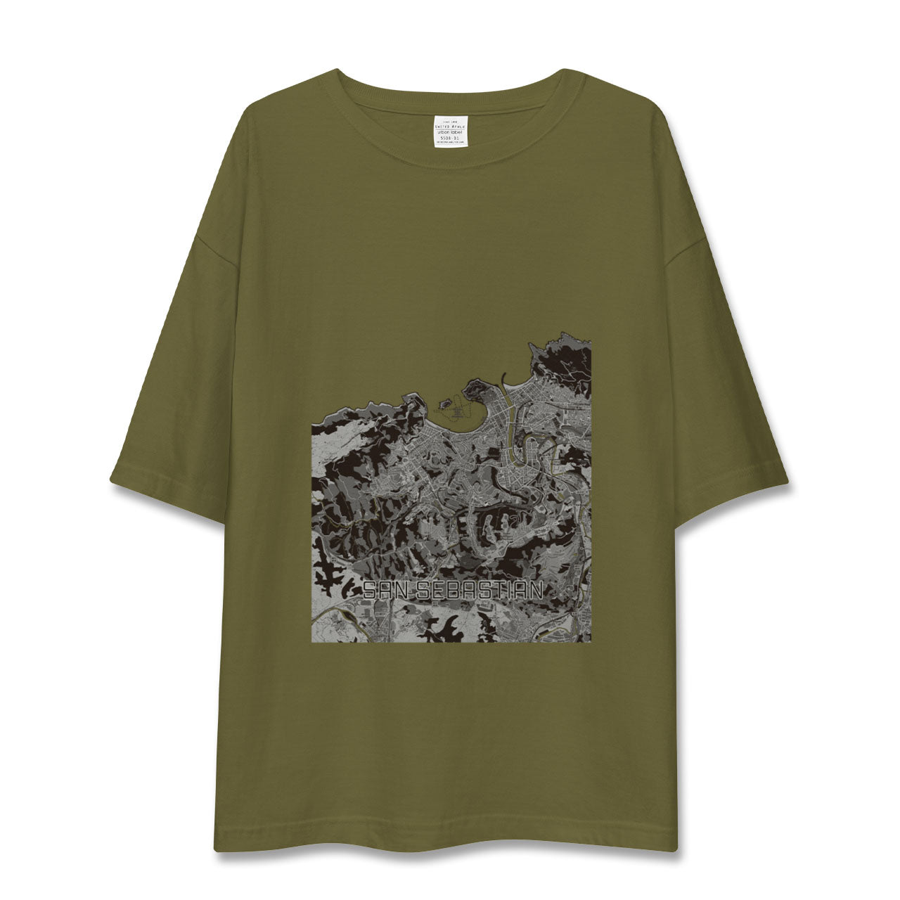 【サン・セバスティアン(スペイン)】地図柄ビッグシルエットTシャツ