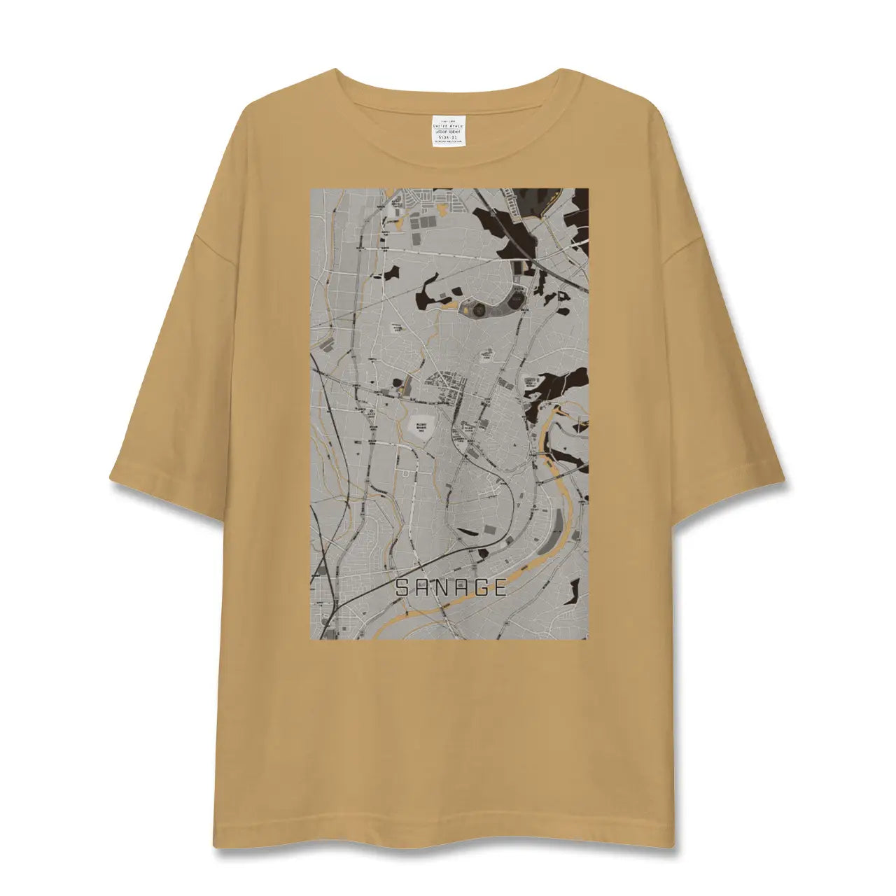 【猿投(愛知県)】地図柄ビッグシルエットTシャツ
