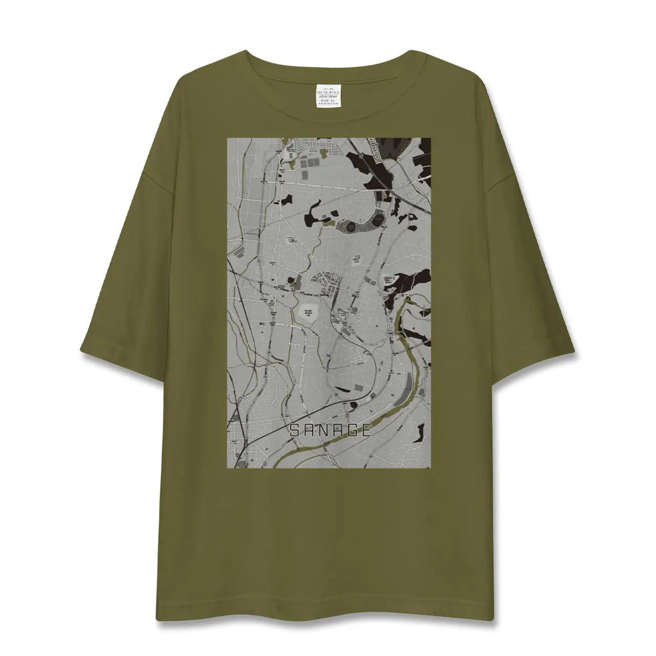 【猿投(愛知県)】地図柄ビッグシルエットTシャツ
