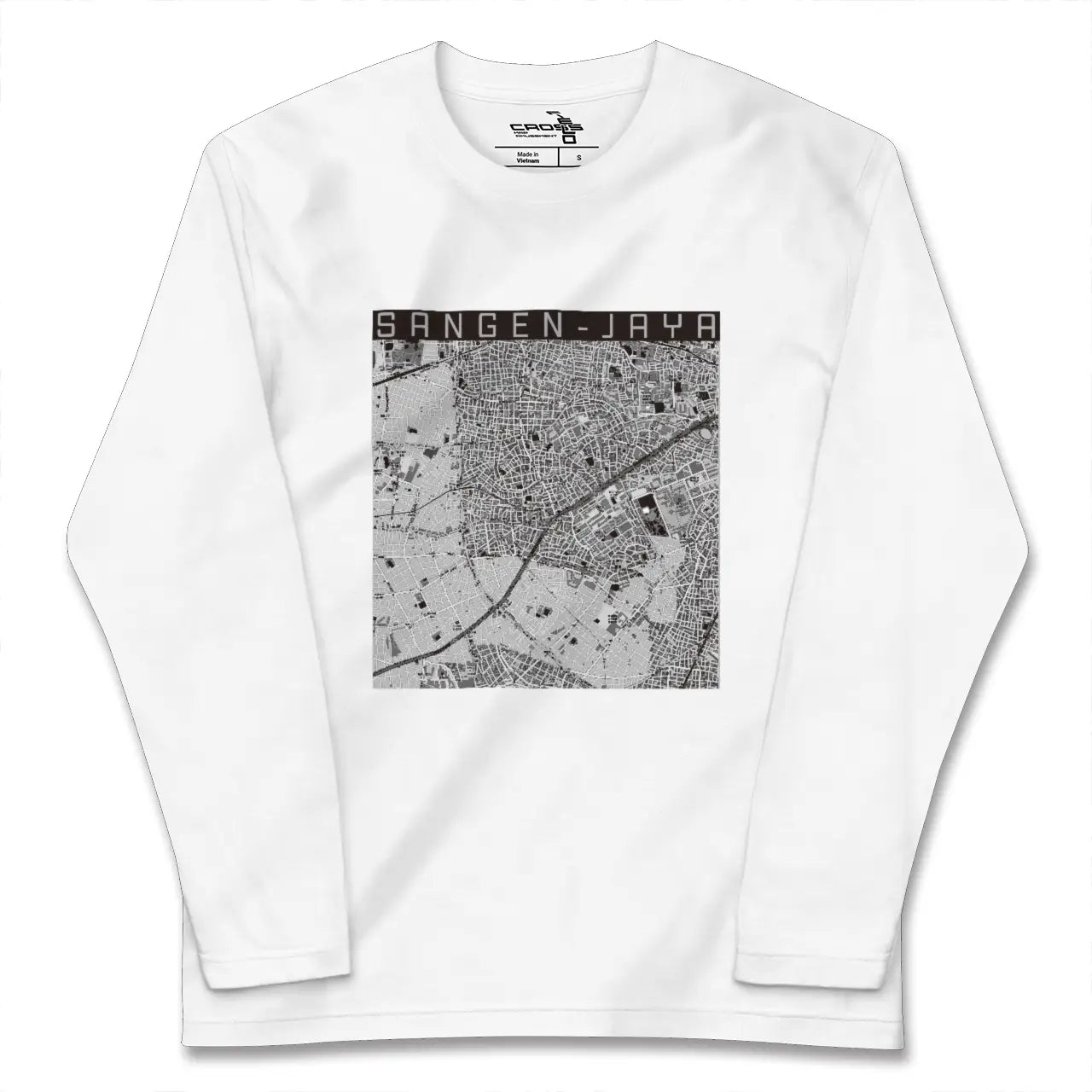 【三軒茶屋(東京都)】地図柄ロングスリーブTシャツ