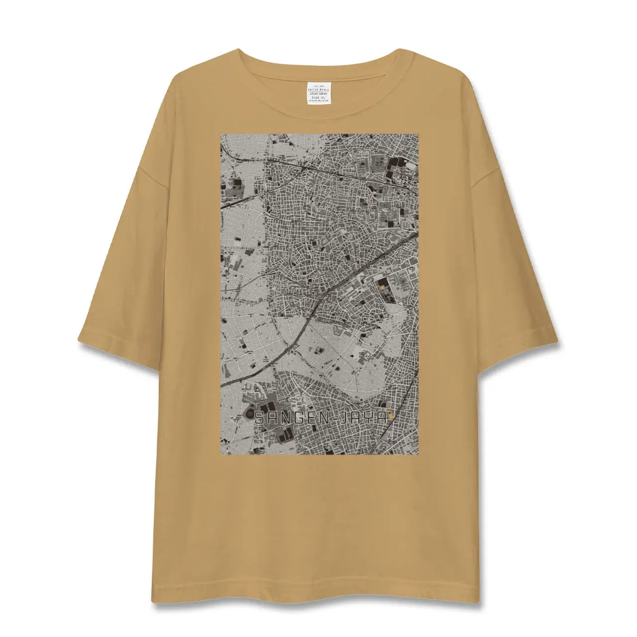 【三軒茶屋(東京都)】地図柄ビッグシルエットTシャツ