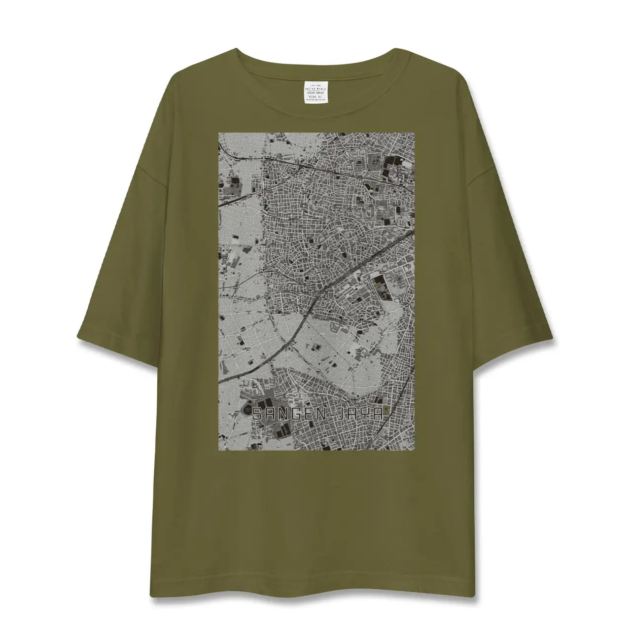【三軒茶屋(東京都)】地図柄ビッグシルエットTシャツ