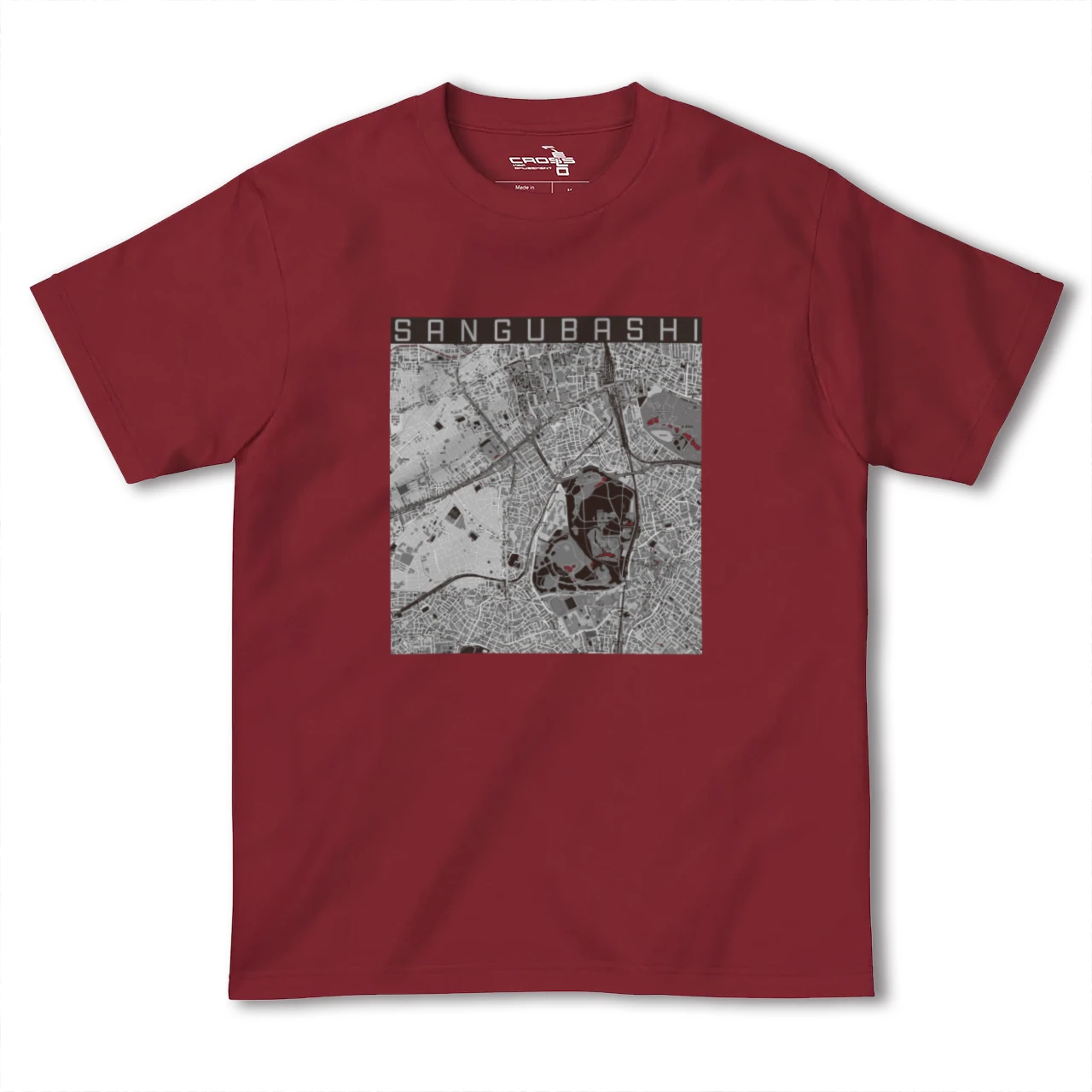 【参宮橋(東京都)】地図柄ヘビーウェイトTシャツ