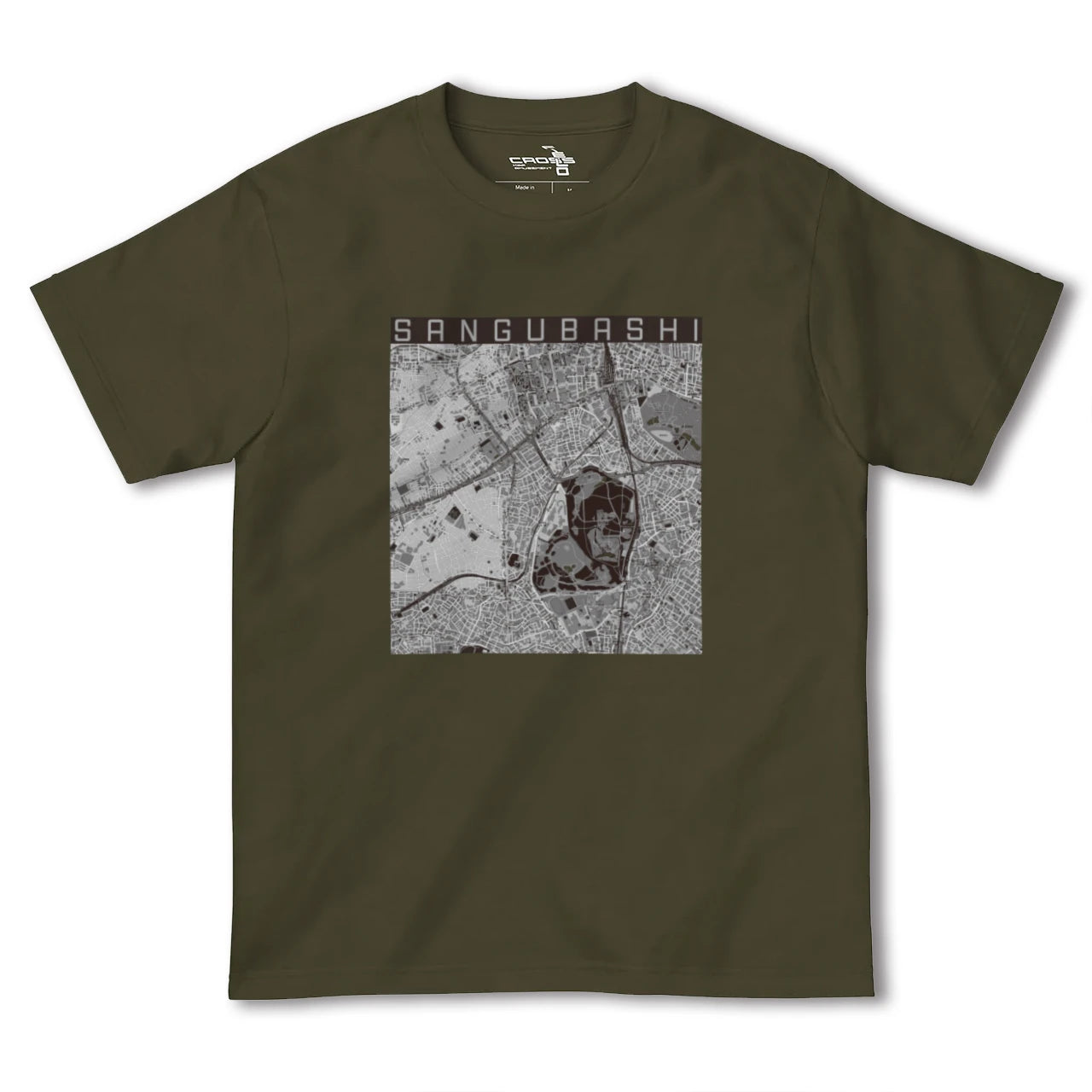 【参宮橋(東京都)】地図柄ヘビーウェイトTシャツ
