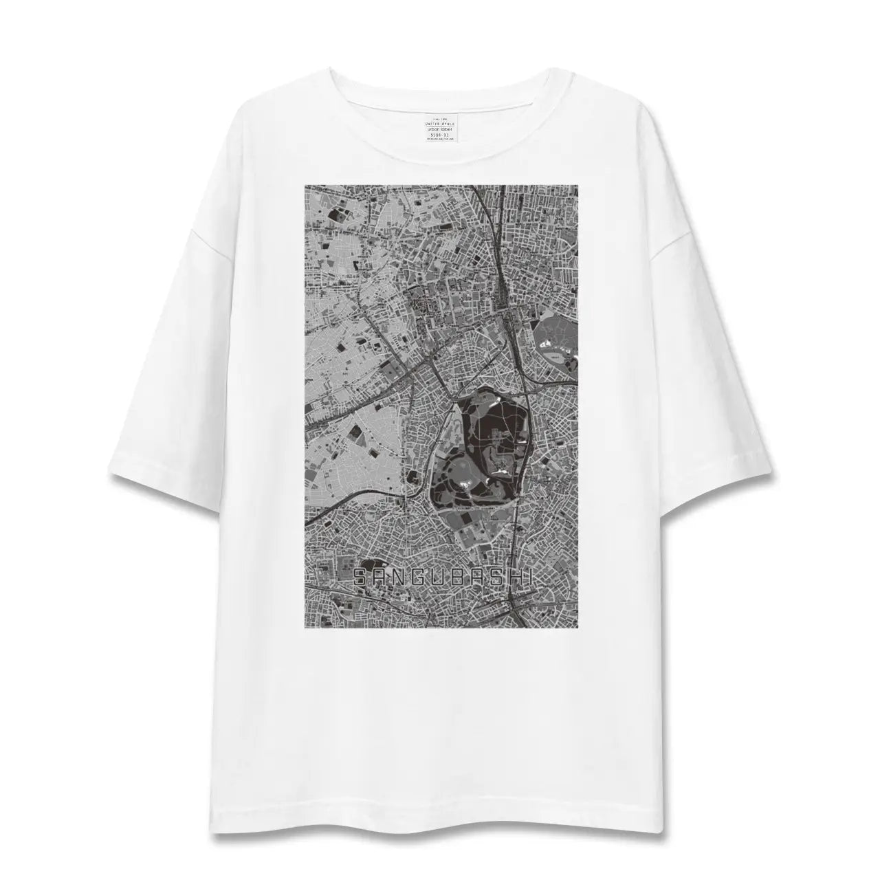 【参宮橋(東京都)】地図柄ビッグシルエットTシャツ