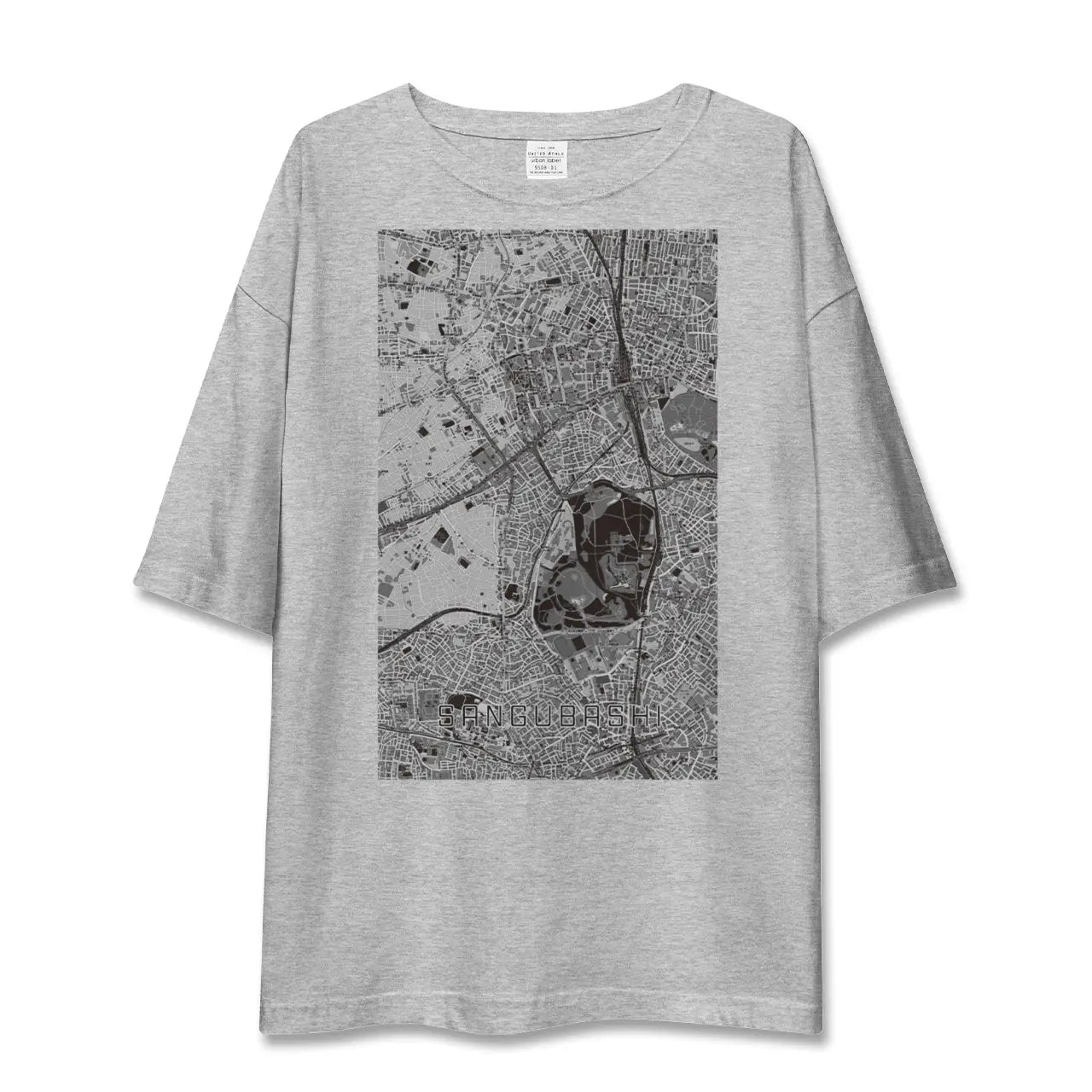 【参宮橋(東京都)】地図柄ビッグシルエットTシャツ