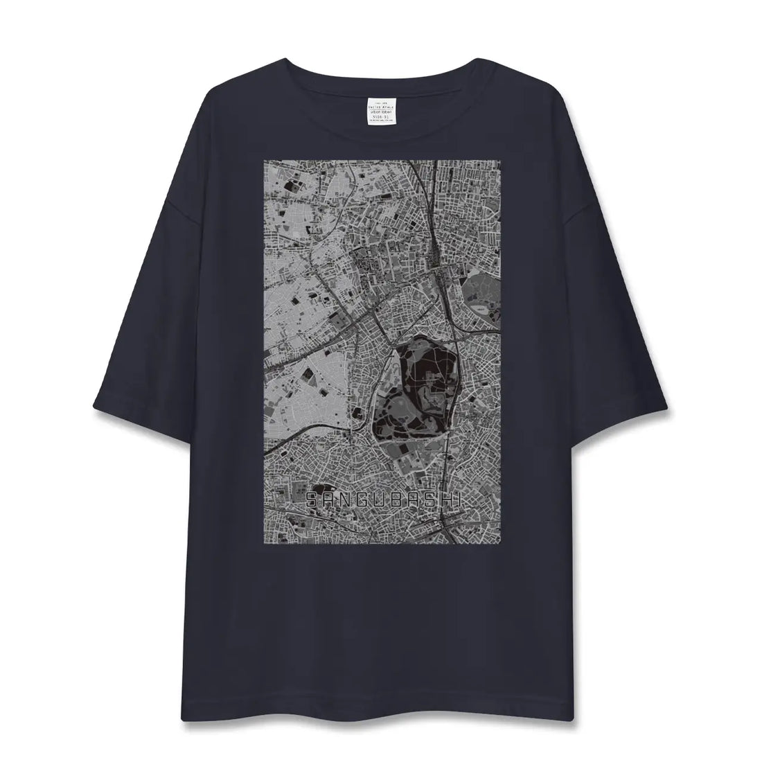 【参宮橋(東京都)】地図柄ビッグシルエットTシャツ