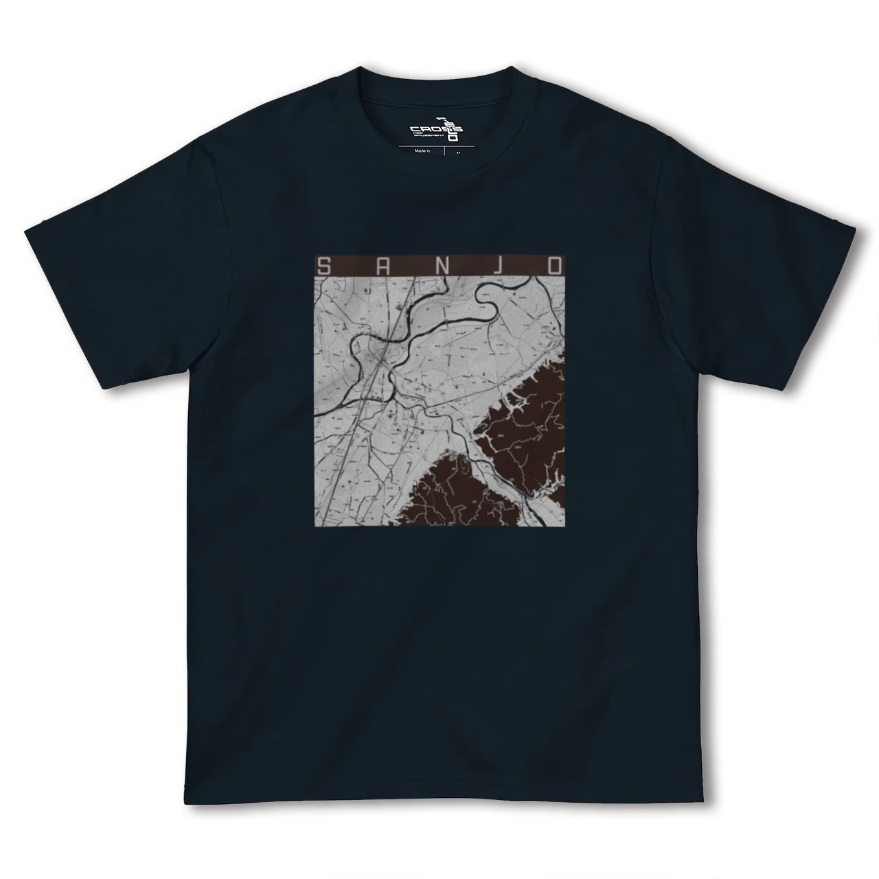 【三条(新潟県)(新潟県)】地図柄ヘビーウェイトTシャツ