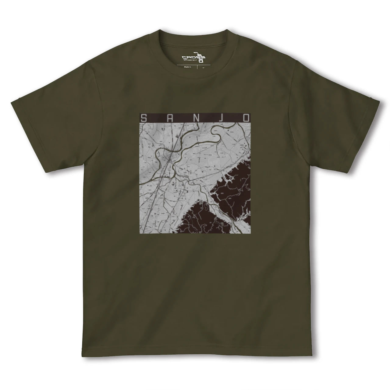 【三条(新潟県)(新潟県)】地図柄ヘビーウェイトTシャツ