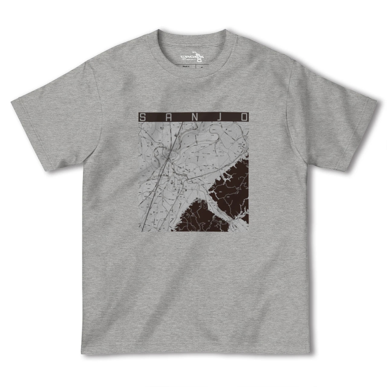 【三条(新潟県)(新潟県)】地図柄ヘビーウェイトTシャツ