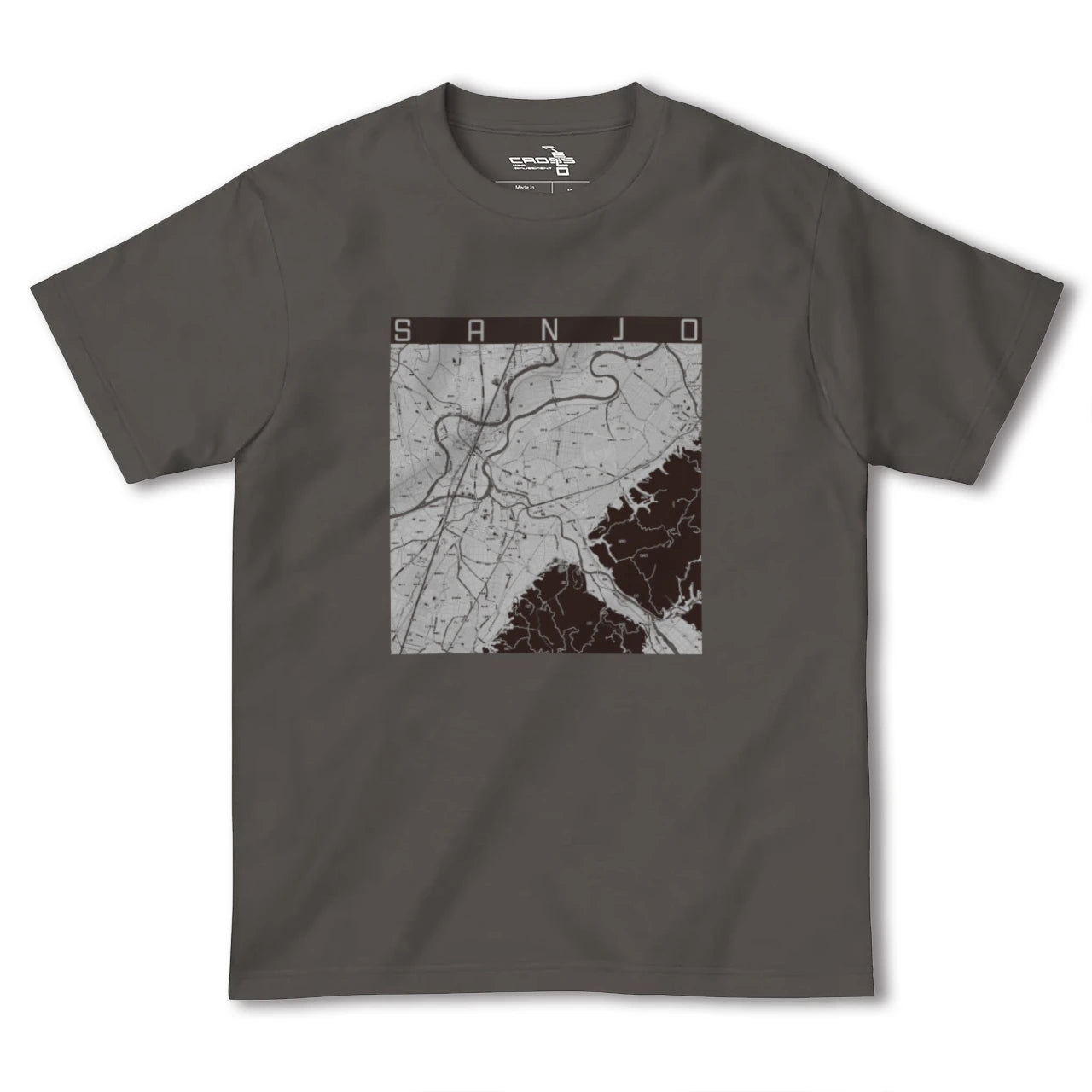 【三条(新潟県)(新潟県)】地図柄ヘビーウェイトTシャツ
