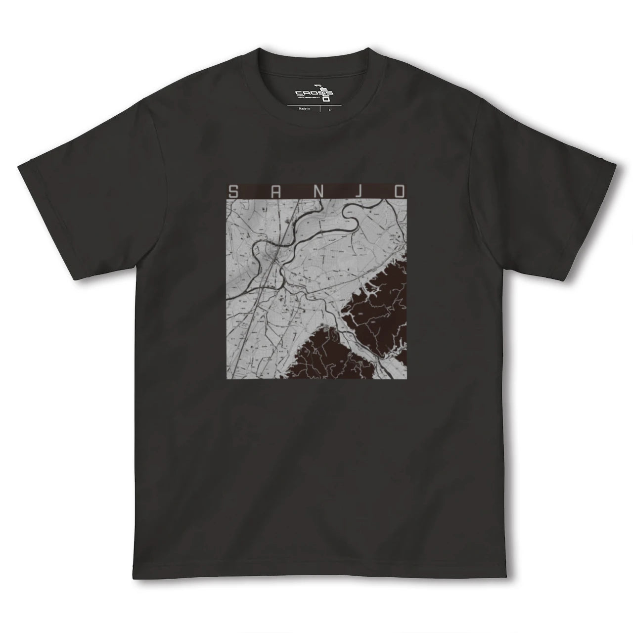 【三条(新潟県)(新潟県)】地図柄ヘビーウェイトTシャツ