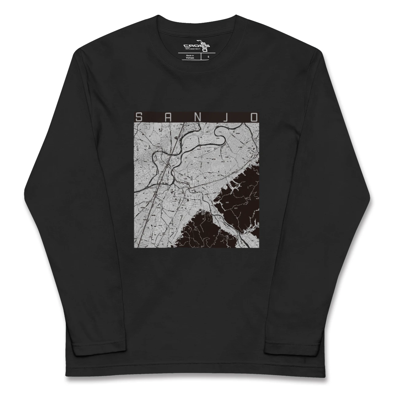 【三条(新潟県)(新潟県)】地図柄ロングスリーブTシャツ