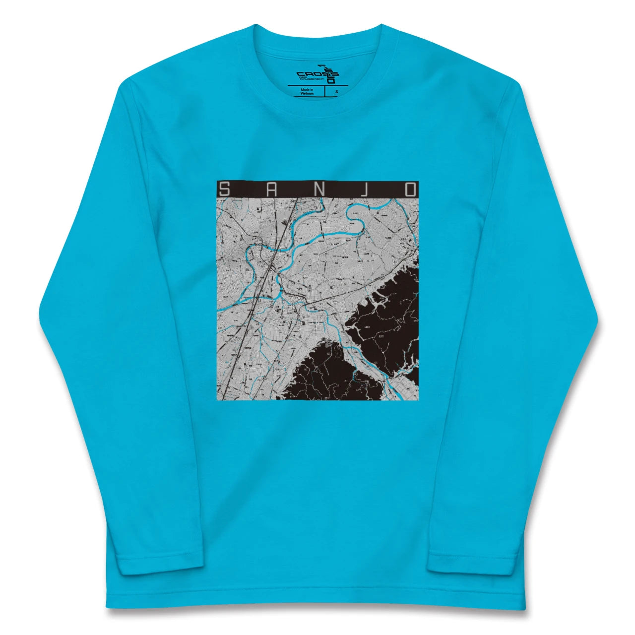 【三条(新潟県)(新潟県)】地図柄ロングスリーブTシャツ