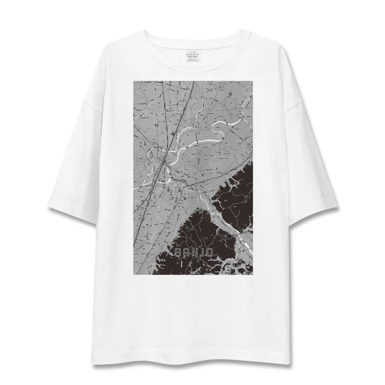 【三条(新潟県)(新潟県)】地図柄ビッグシルエットTシャツ