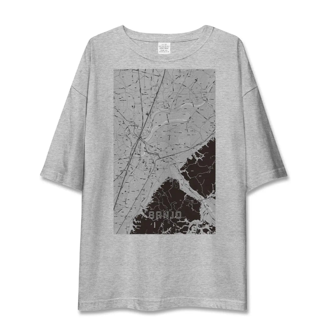 【三条(新潟県)(新潟県)】地図柄ビッグシルエットTシャツ