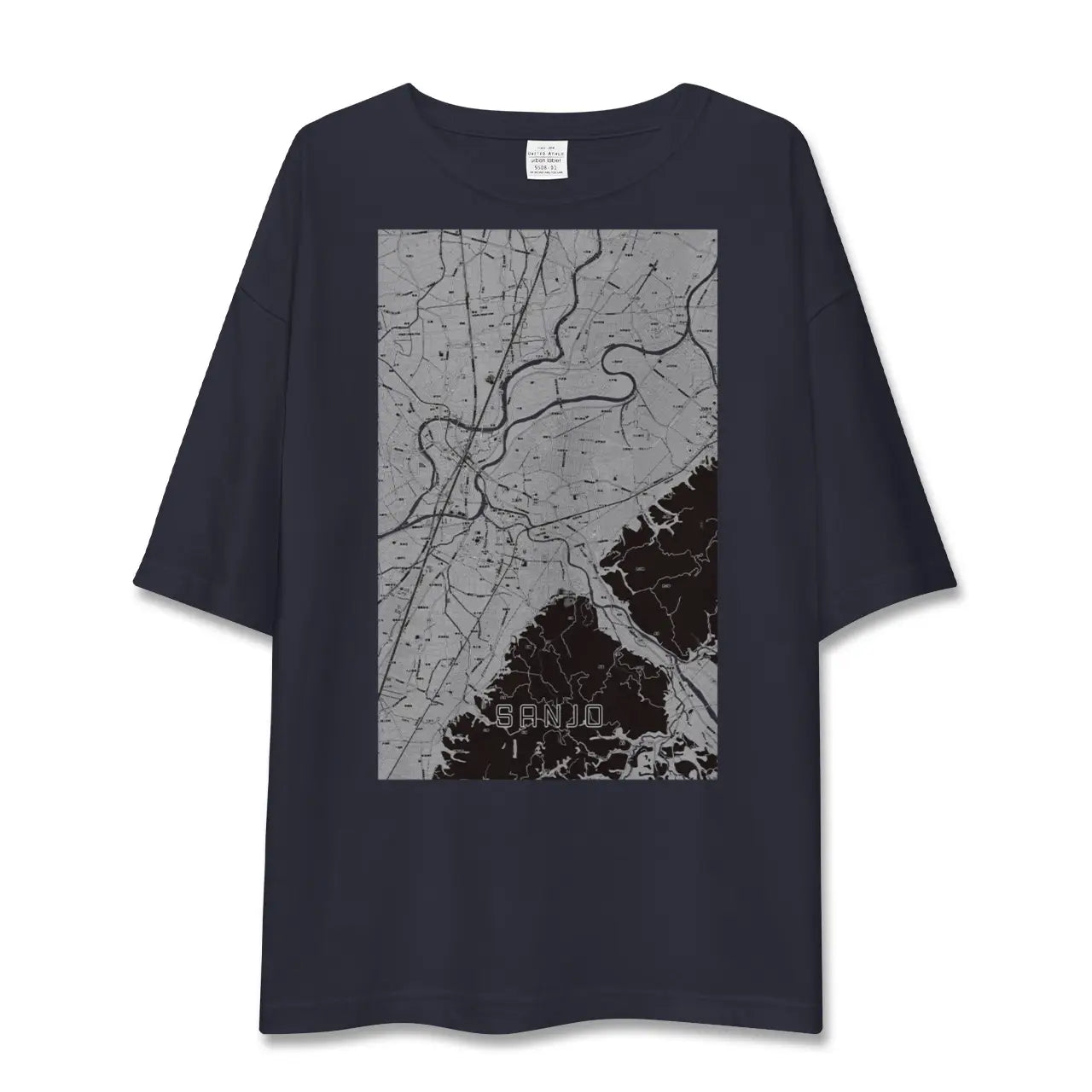 【三条(新潟県)(新潟県)】地図柄ビッグシルエットTシャツ