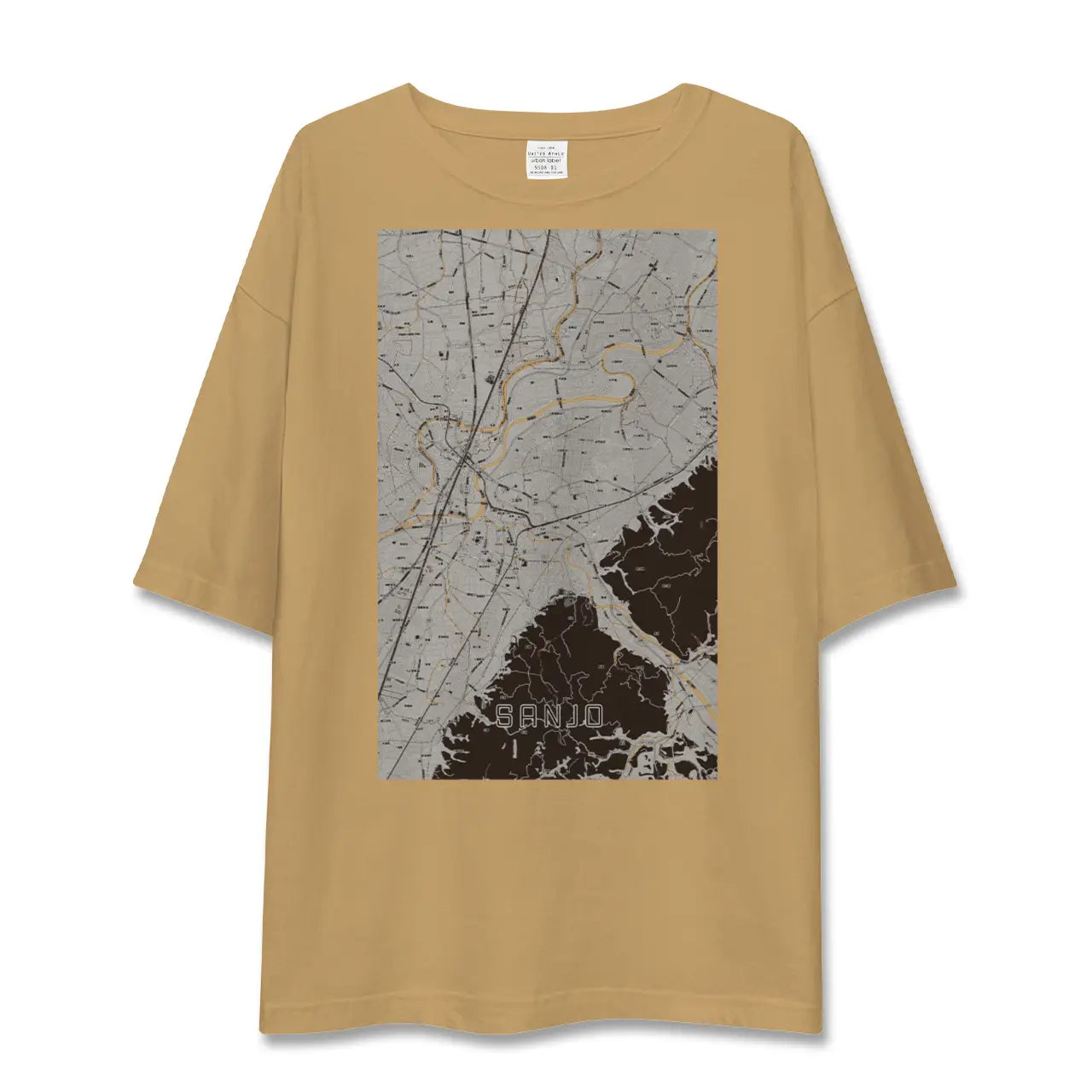 【三条(新潟県)(新潟県)】地図柄ビッグシルエットTシャツ
