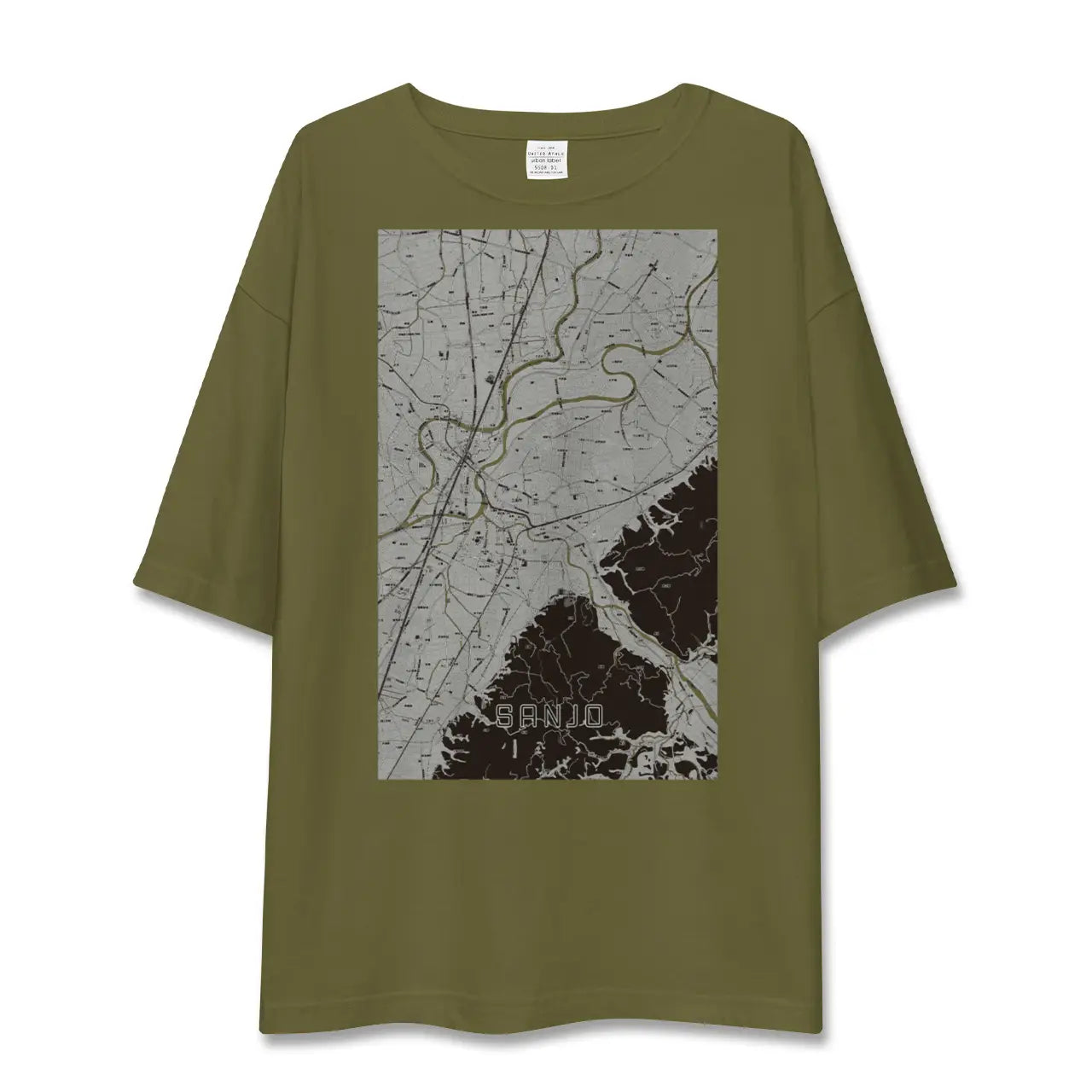 【三条(新潟県)(新潟県)】地図柄ビッグシルエットTシャツ