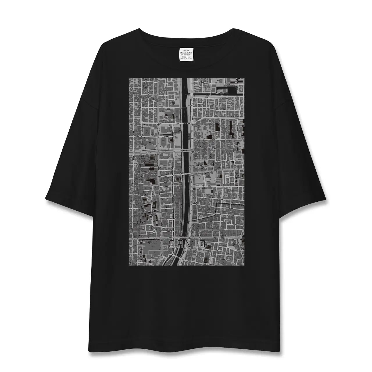 【三条(京都府)】地図柄ビッグシルエットTシャツ