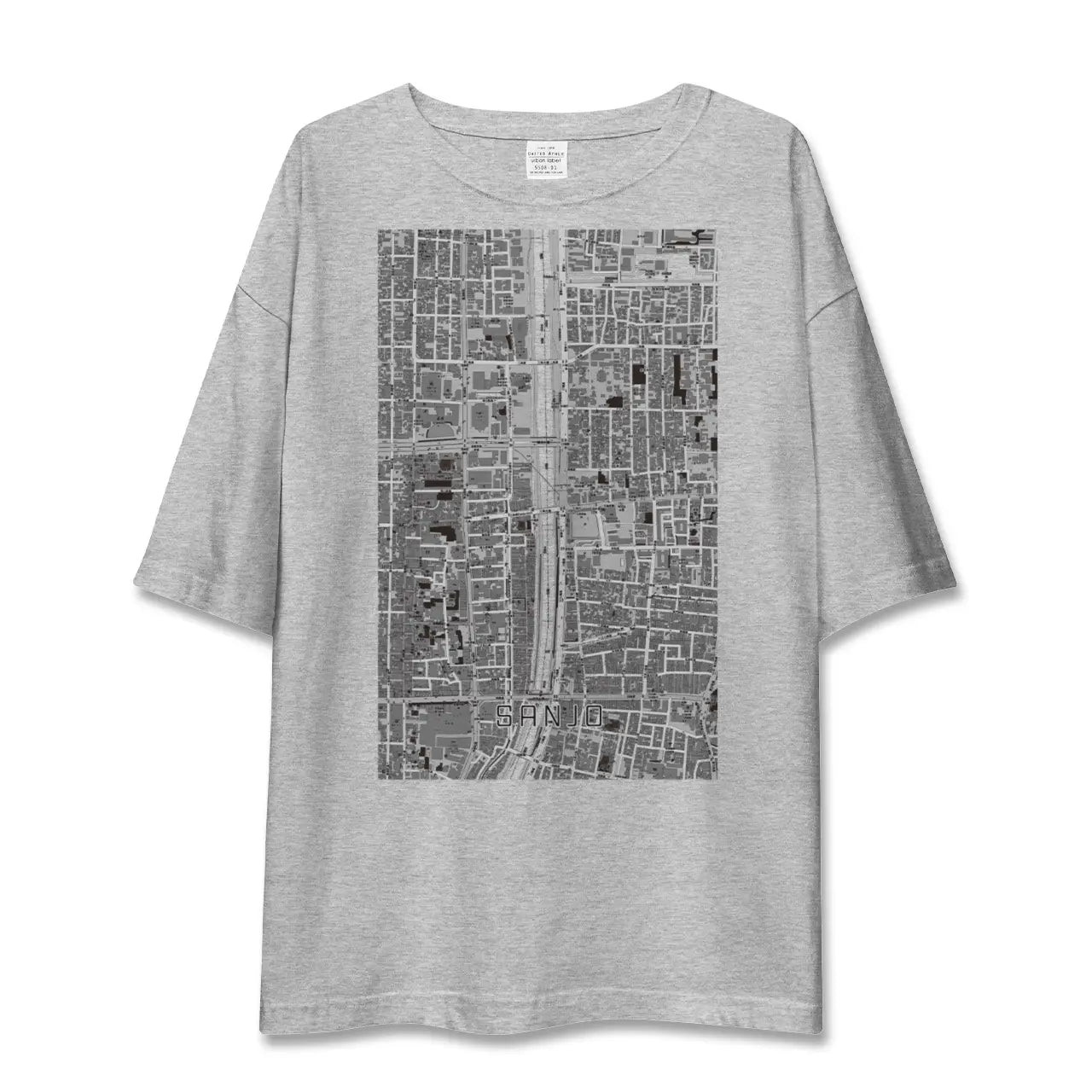 【三条(京都府)】地図柄ビッグシルエットTシャツ