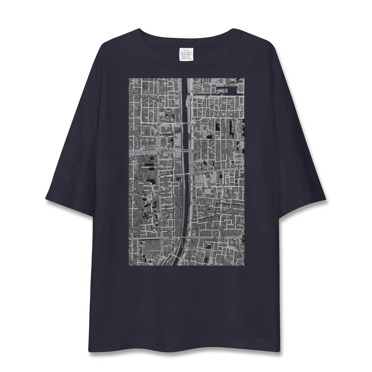 【三条(京都府)】地図柄ビッグシルエットTシャツ