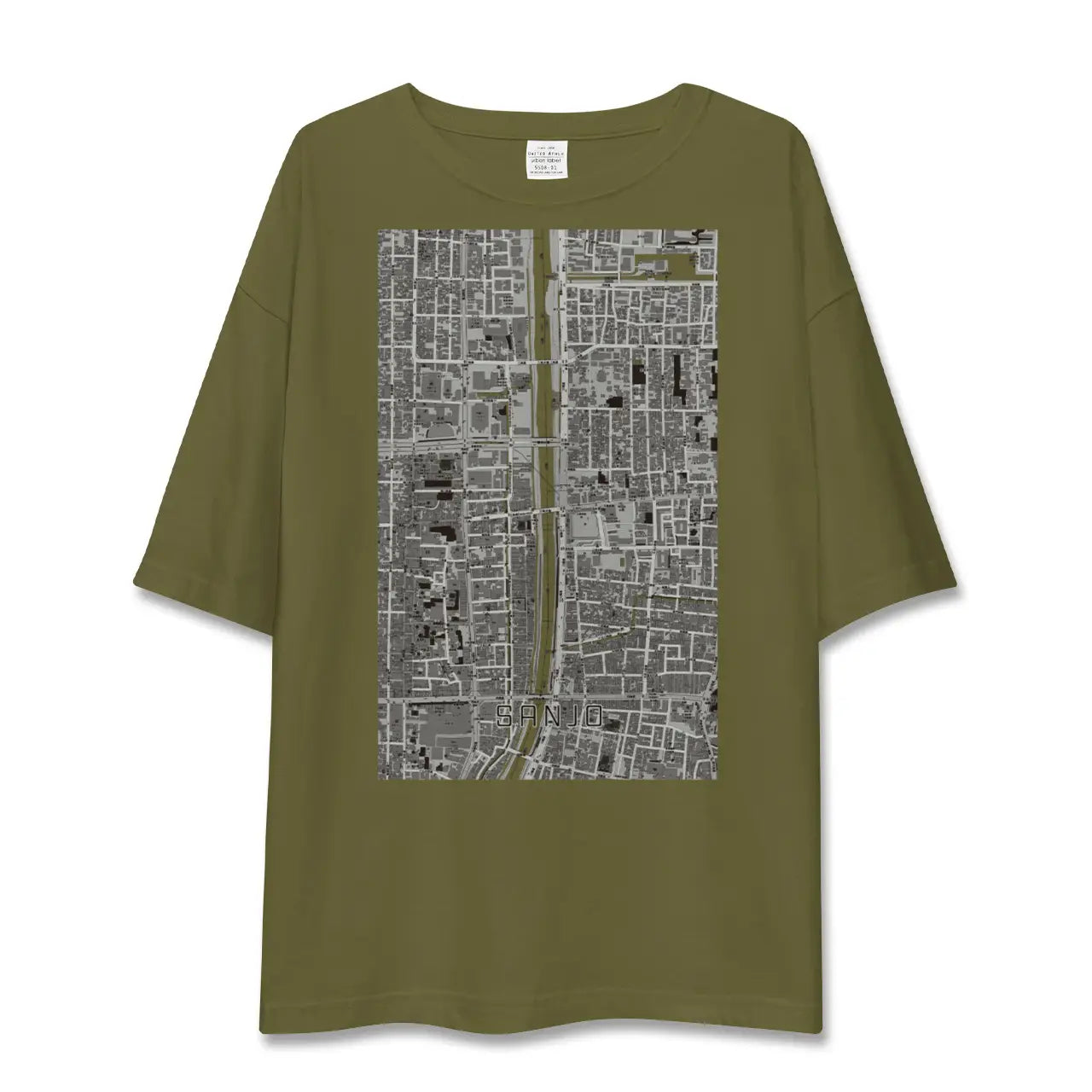 【三条(京都府)】地図柄ビッグシルエットTシャツ