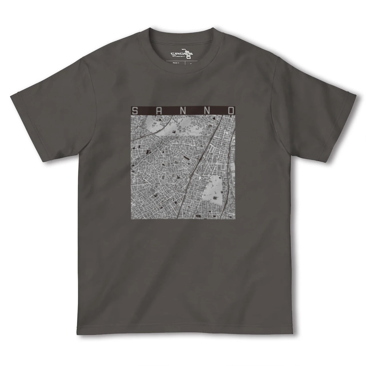 【山王(東京都)】地図柄ヘビーウェイトTシャツ