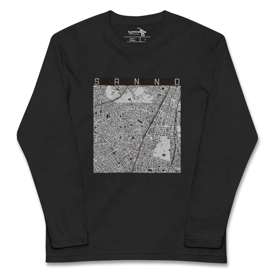 【山王(東京都)】地図柄ロングスリーブTシャツ