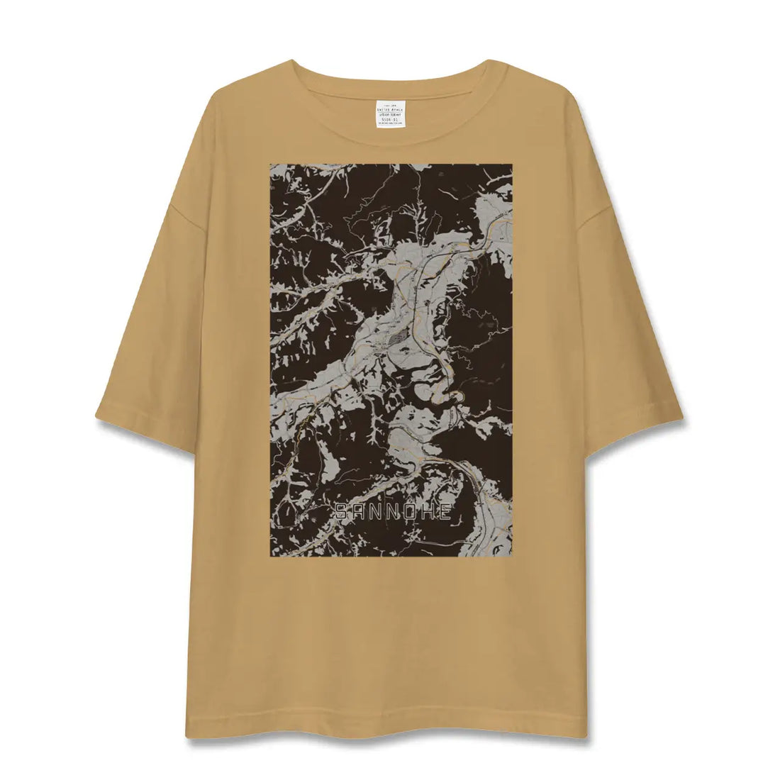 【三戸(青森県)】地図柄ビッグシルエットTシャツ